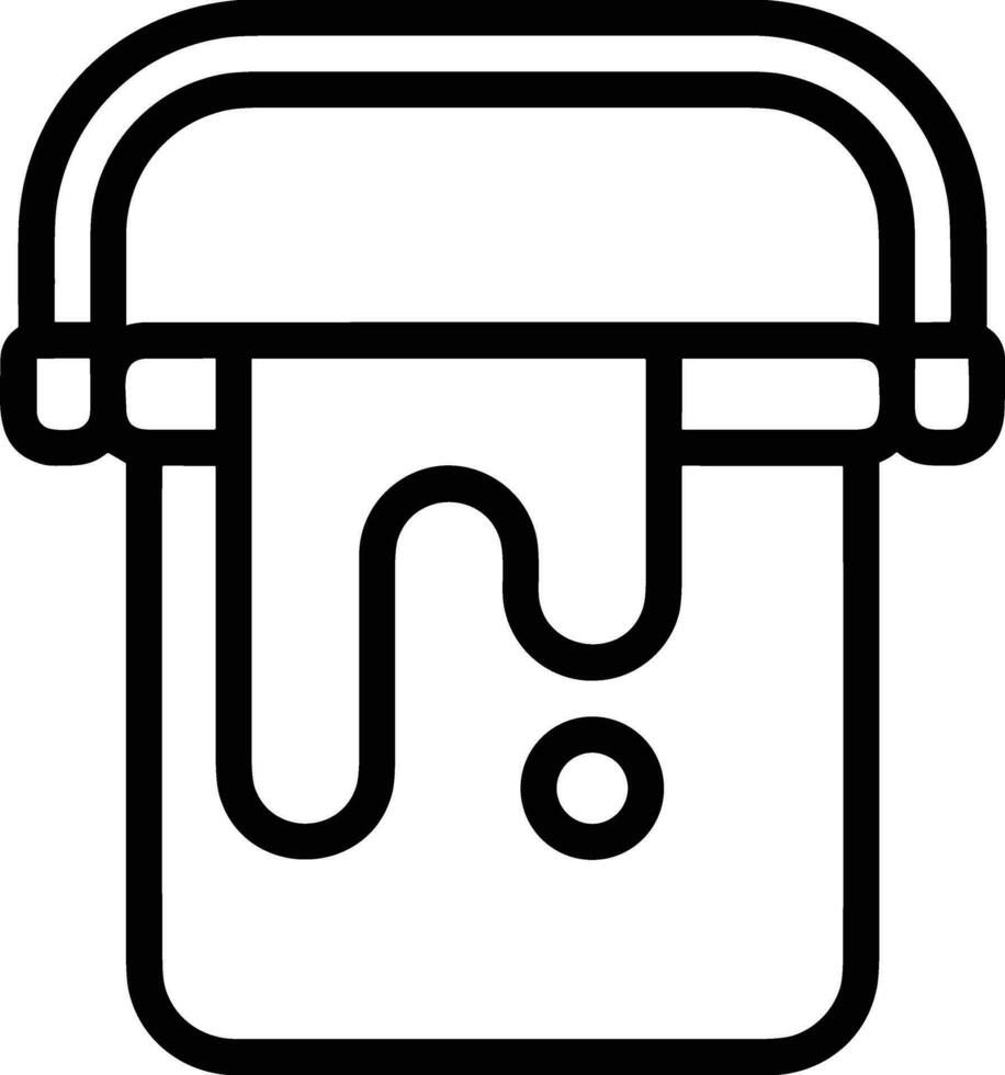Bucket icon symbol vector image. Illustration of the bucket cleaning equipment washing outline design image. EPS 10