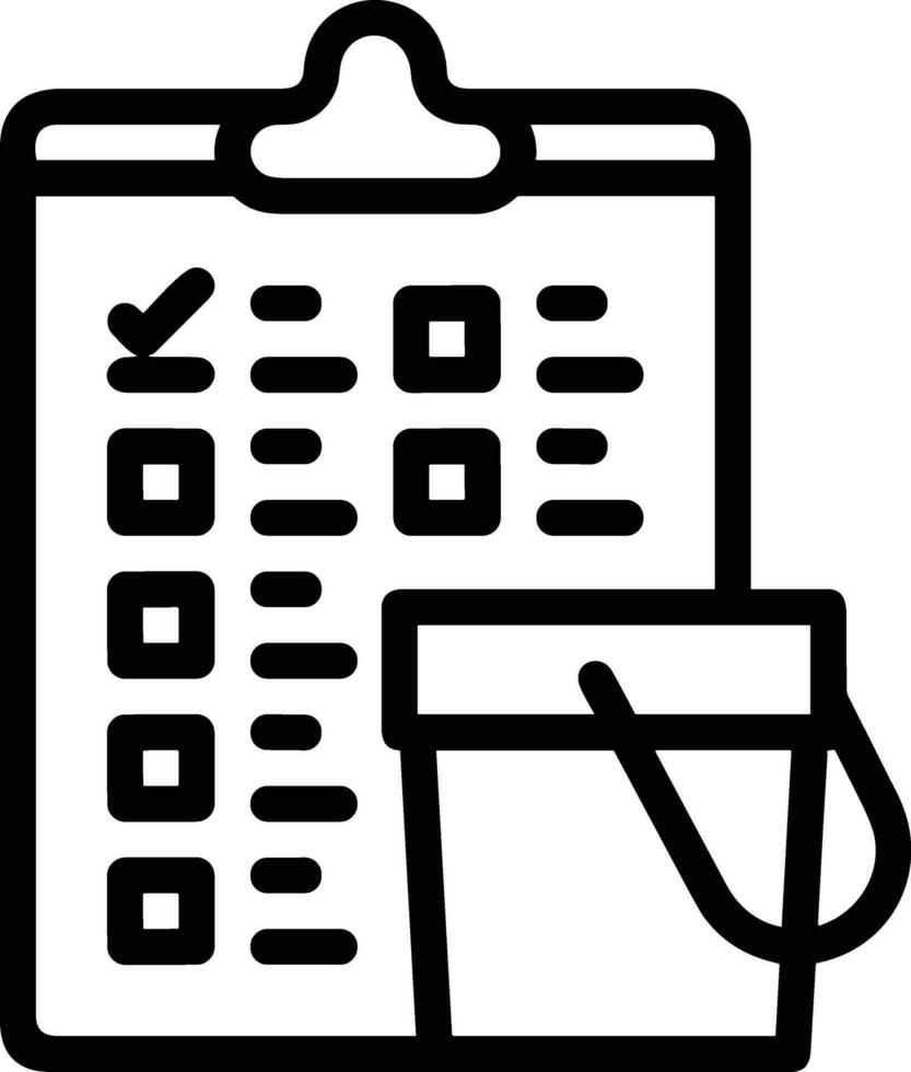 Bucket icon symbol vector image. Illustration of the bucket cleaning equipment washing outline design image. EPS 10