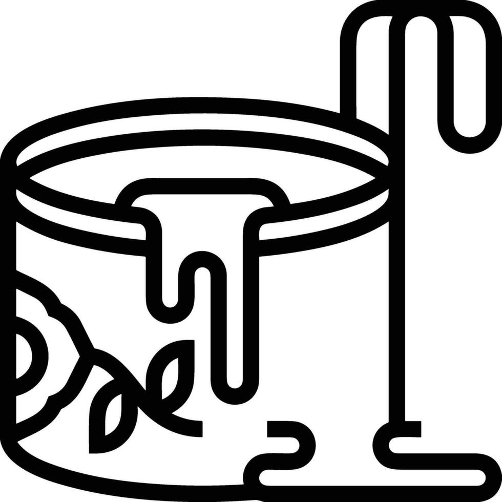Bucket icon symbol vector image. Illustration of the bucket cleaning equipment washing outline design image. EPS 10