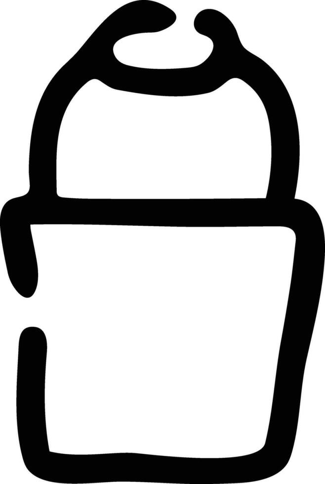 Bucket icon symbol vector image. Illustration of the bucket cleaning equipment washing outline design image. EPS 10