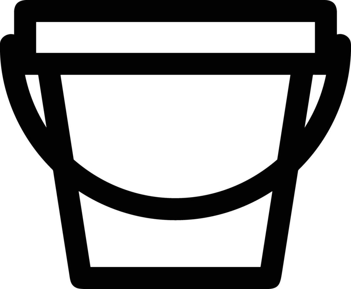 Bucket icon symbol vector image. Illustration of the bucket cleaning equipment washing outline design image. EPS 10