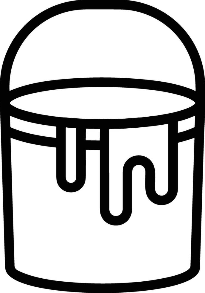 Bucket icon symbol vector image. Illustration of the bucket cleaning equipment washing outline design image. EPS 10