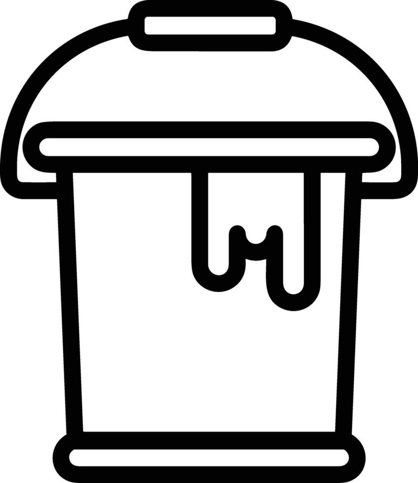 Bucket icon symbol vector image. Illustration of the bucket cleaning equipment washing outline design image. EPS 10