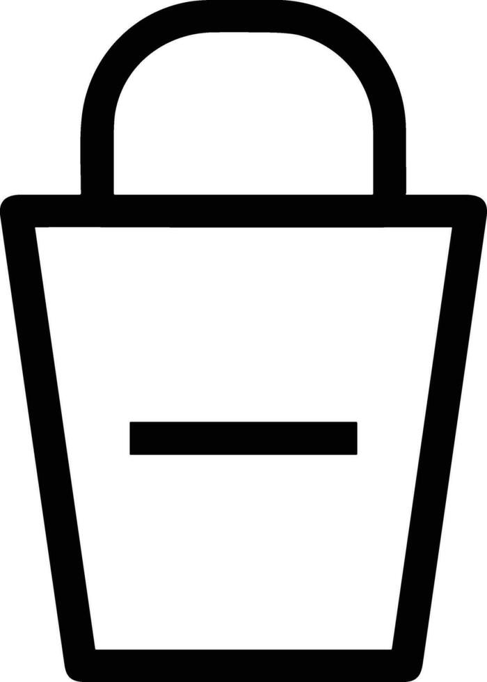 Bucket icon symbol vector image. Illustration of the bucket cleaning equipment washing outline design image. EPS 10