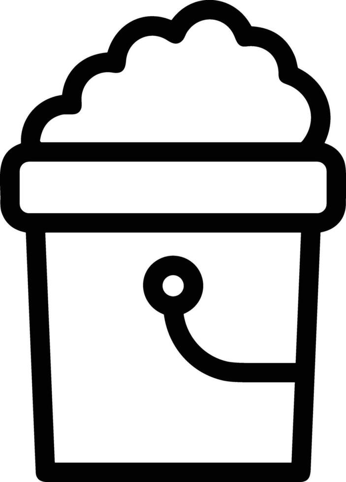 Bucket icon symbol vector image. Illustration of the bucket cleaning equipment washing outline design image. EPS 10