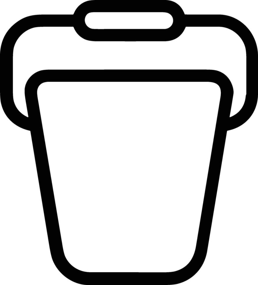 Bucket icon symbol vector image. Illustration of the bucket cleaning equipment washing outline design image. EPS 10