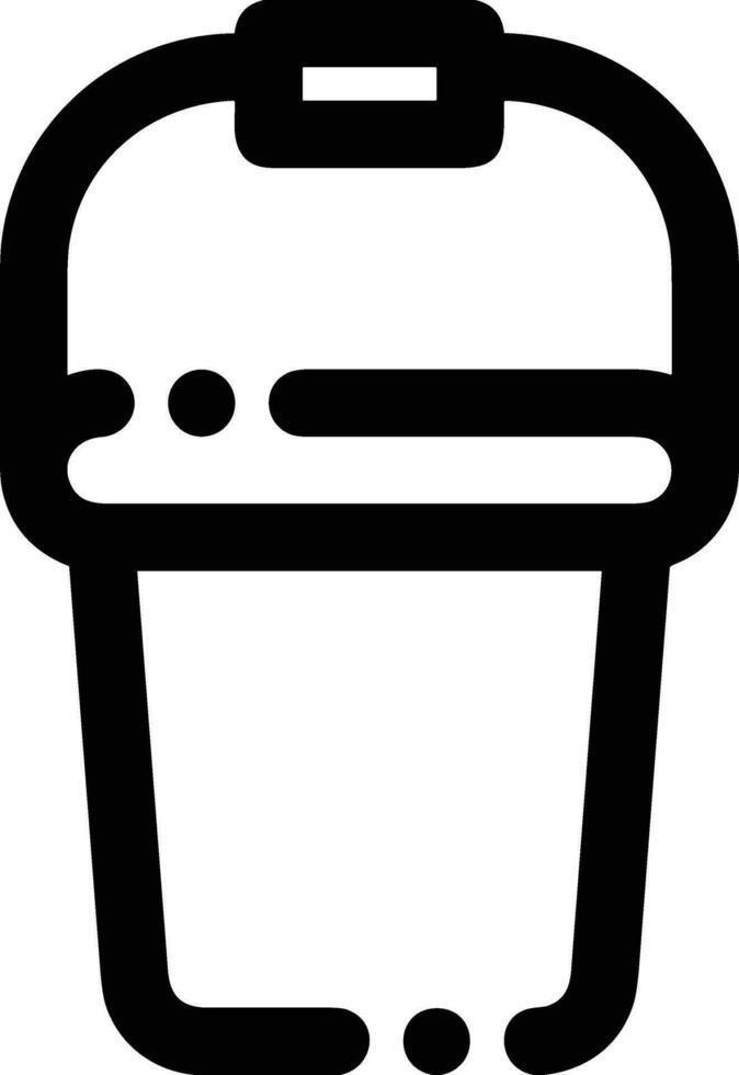 Bucket icon symbol vector image. Illustration of the bucket cleaning equipment washing outline design image. EPS 10