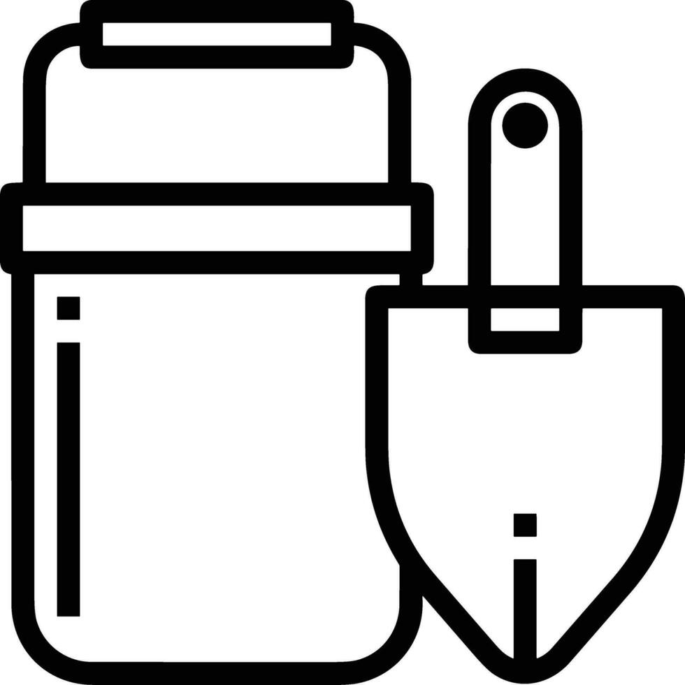 Bucket icon symbol vector image. Illustration of the bucket cleaning equipment washing outline design image. EPS 10