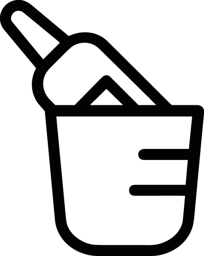 Bucket icon symbol vector image. Illustration of the bucket cleaning equipment washing outline design image. EPS 10