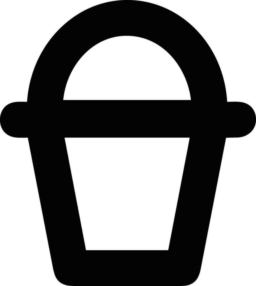 Bucket icon symbol vector image. Illustration of the bucket cleaning equipment washing outline design image. EPS 10