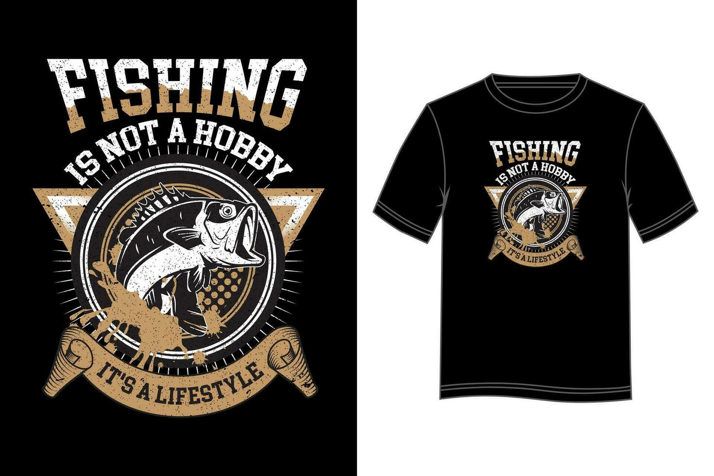 Fishing is Not a Hobby It's a Lifestyle T-shirt Design. Fishing T-shirt design. vector