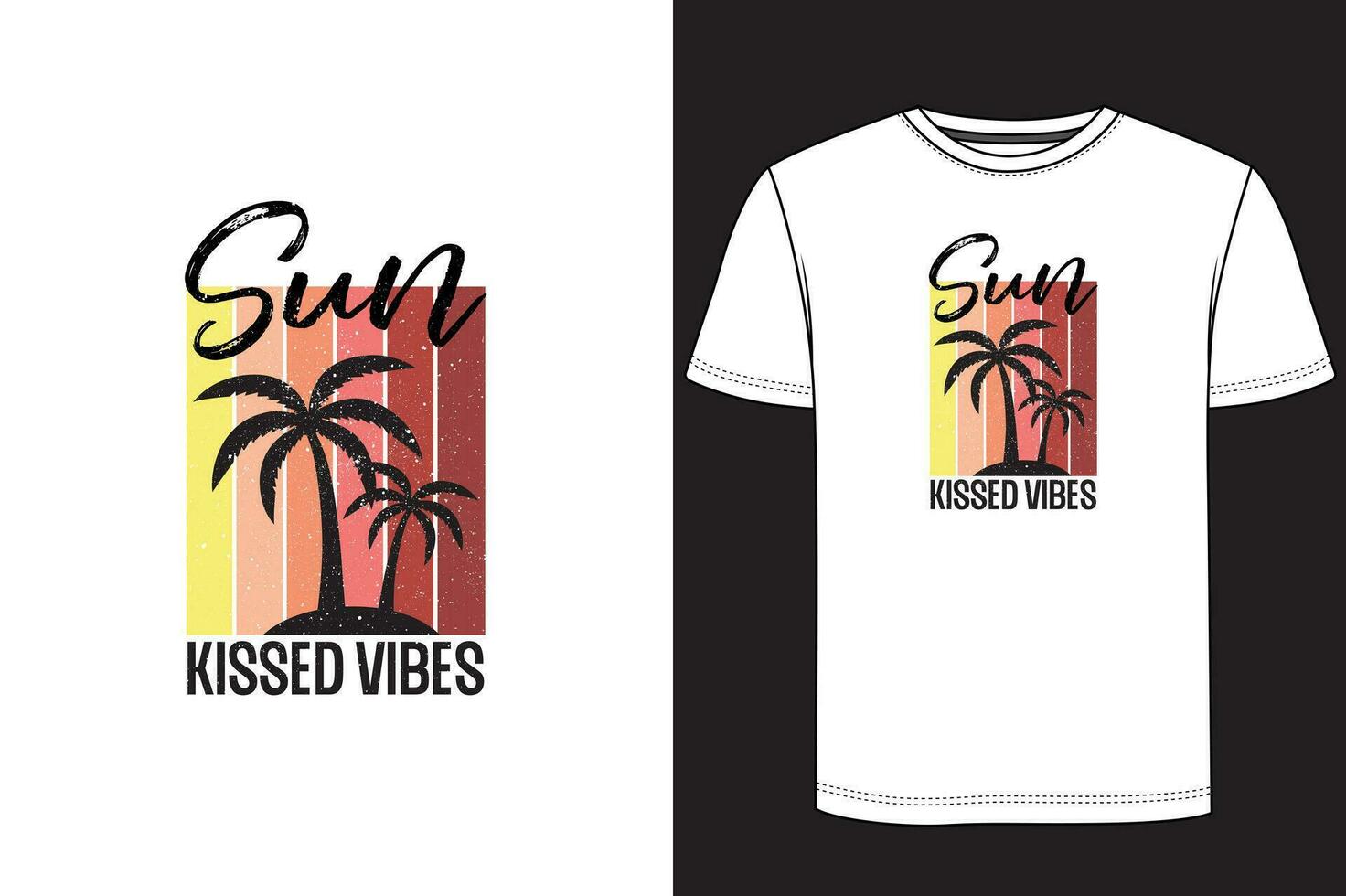 Sun kissed vibes t shirt design vector