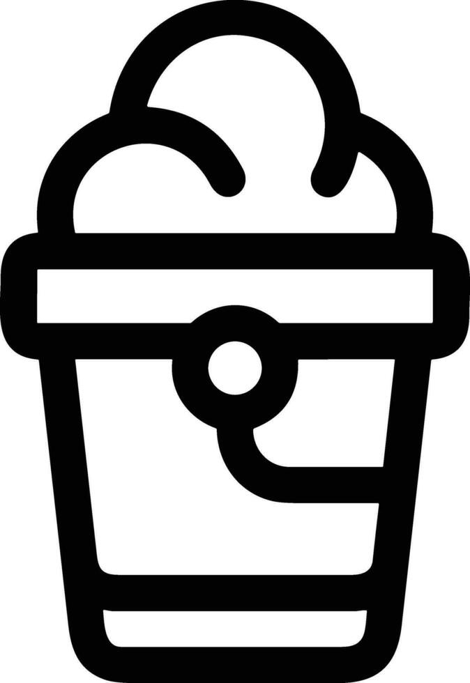 Bucket icon symbol vector image. Illustration of the bucket cleaning equipment washing outline design image. EPS 10