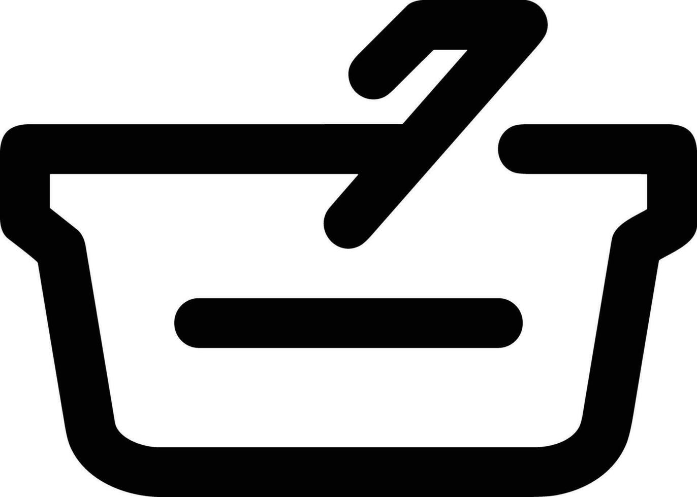 Bucket icon symbol vector image. Illustration of the bucket cleaning equipment washing outline design image. EPS 10