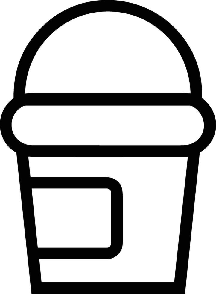 Bucket icon symbol vector image. Illustration of the bucket cleaning equipment washing outline design image. EPS 10