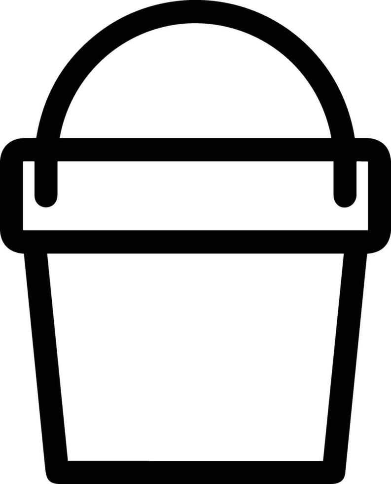 Bucket icon symbol vector image. Illustration of the bucket cleaning equipment washing outline design image. EPS 10