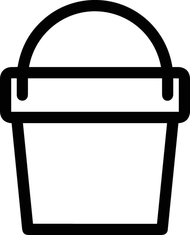 Bucket icon symbol vector image. Illustration of the bucket cleaning equipment washing outline design image. EPS 10