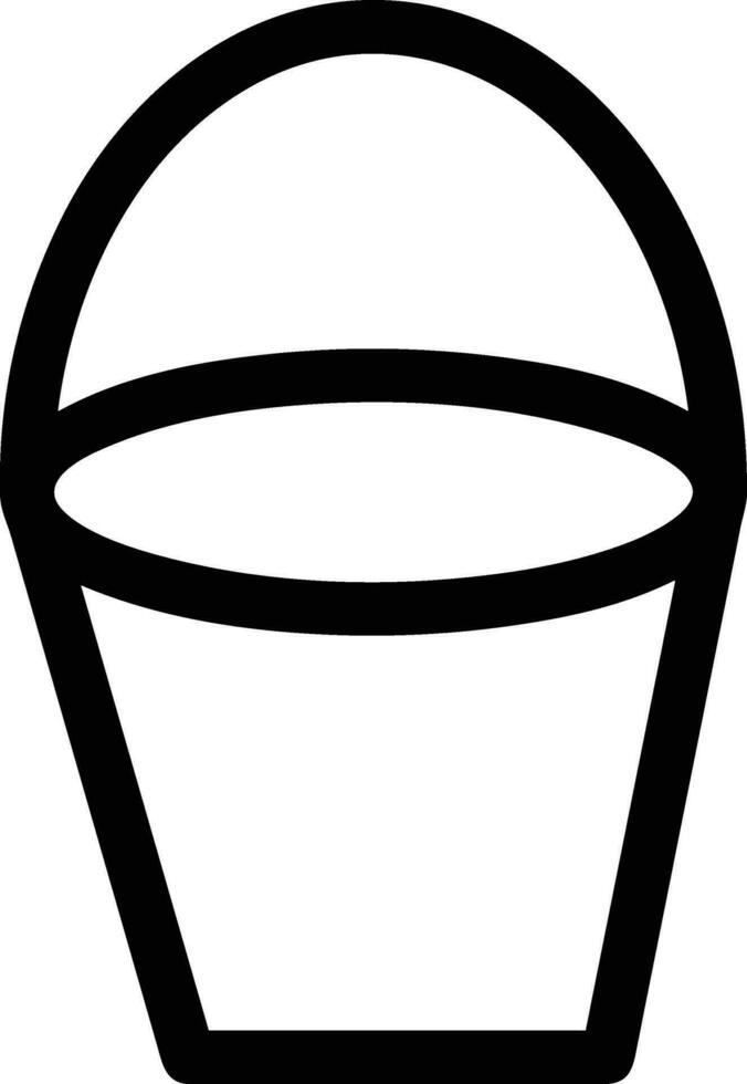 Bucket icon symbol vector image. Illustration of the bucket cleaning equipment washing outline design image. EPS 10