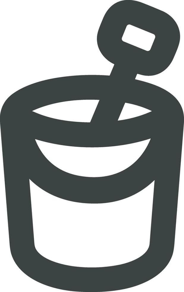Bucket icon symbol vector image. Illustration of the bucket cleaning equipment washing outline design image. EPS 10