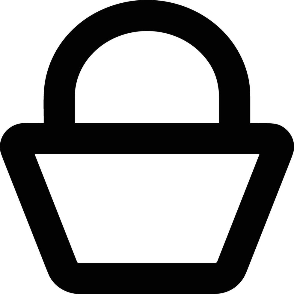 Bucket icon symbol vector image. Illustration of the bucket cleaning equipment washing outline design image. EPS 10