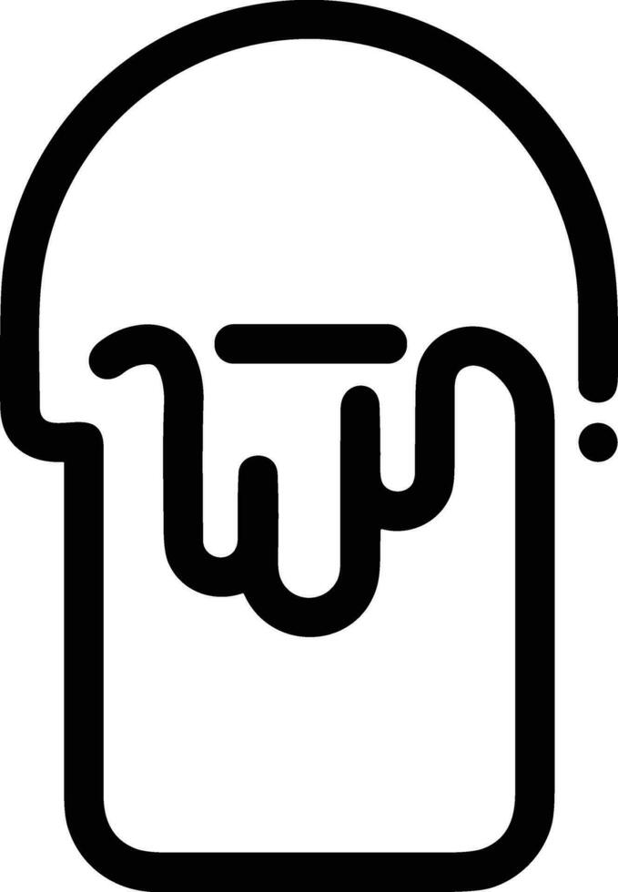 Bucket icon symbol vector image. Illustration of the bucket cleaning equipment washing outline design image. EPS 10