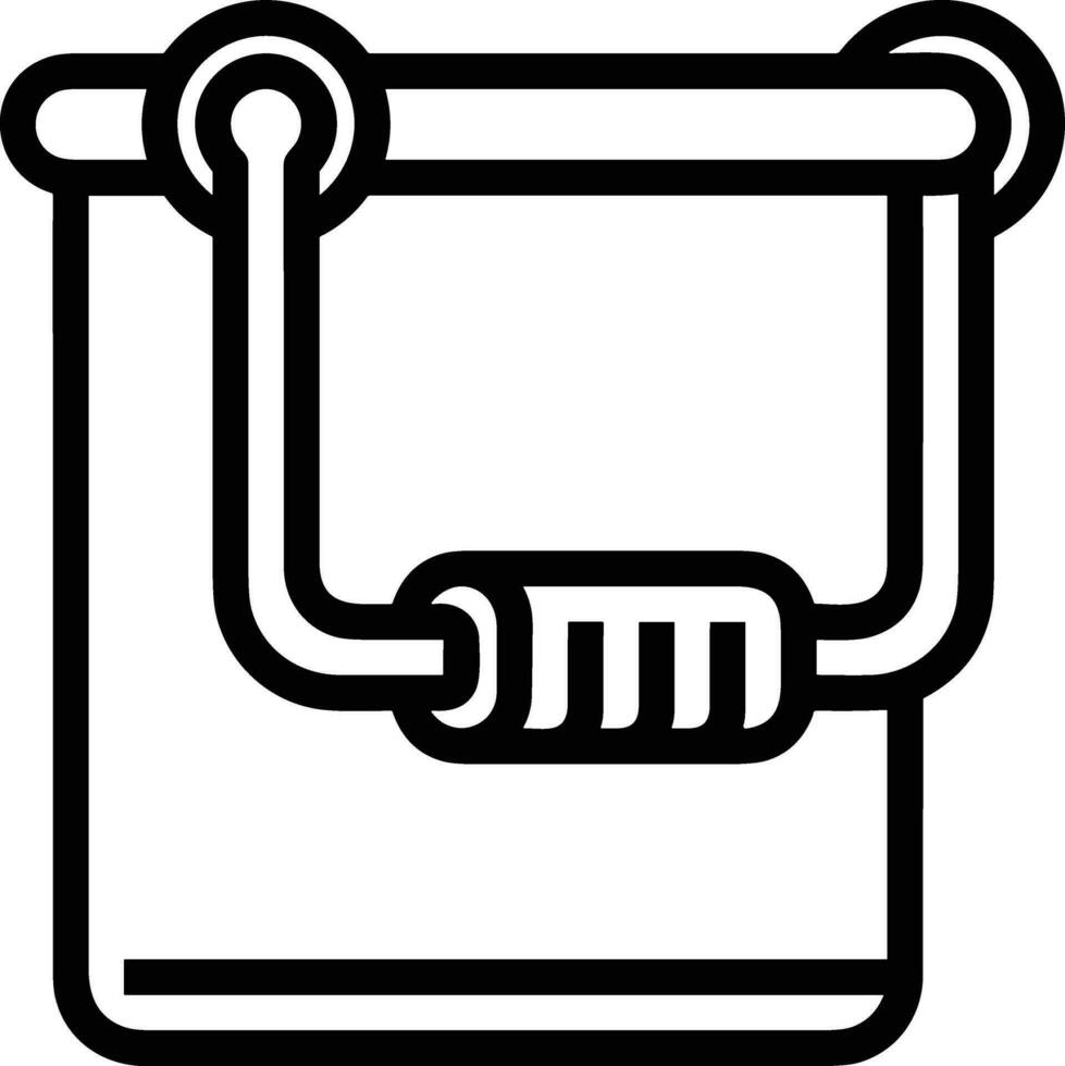 Bucket icon symbol vector image. Illustration of the bucket cleaning equipment washing outline design image. EPS 10