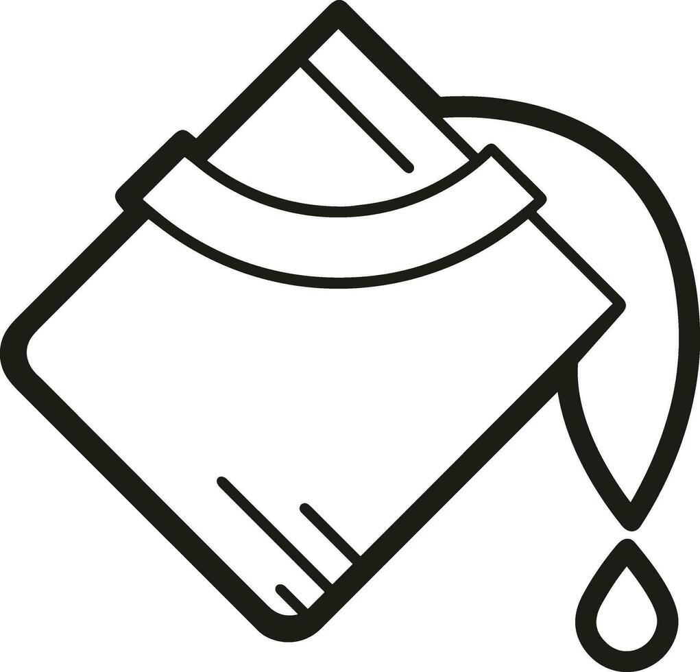 Bucket icon symbol vector image. Illustration of the bucket cleaning equipment washing outline design image. EPS 10
