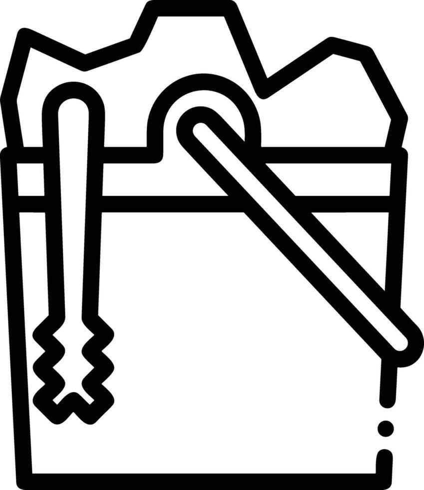 Bucket icon symbol vector image. Illustration of the bucket cleaning equipment washing outline design image. EPS 10