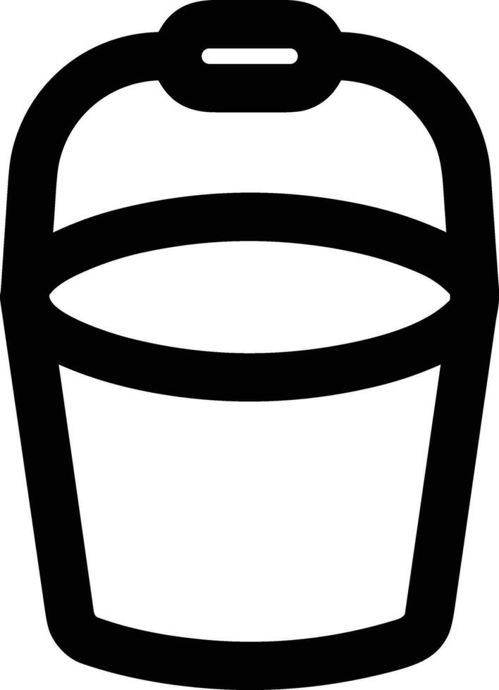 Bucket icon symbol vector image. Illustration of the bucket cleaning equipment washing outline design image. EPS 10