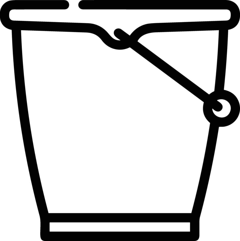 Bucket icon symbol vector image. Illustration of the bucket cleaning equipment washing outline design image. EPS 10