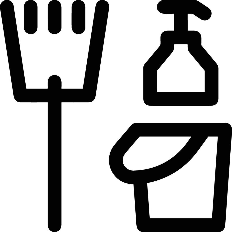 Bucket icon symbol vector image. Illustration of the bucket cleaning equipment washing outline design image. EPS 10