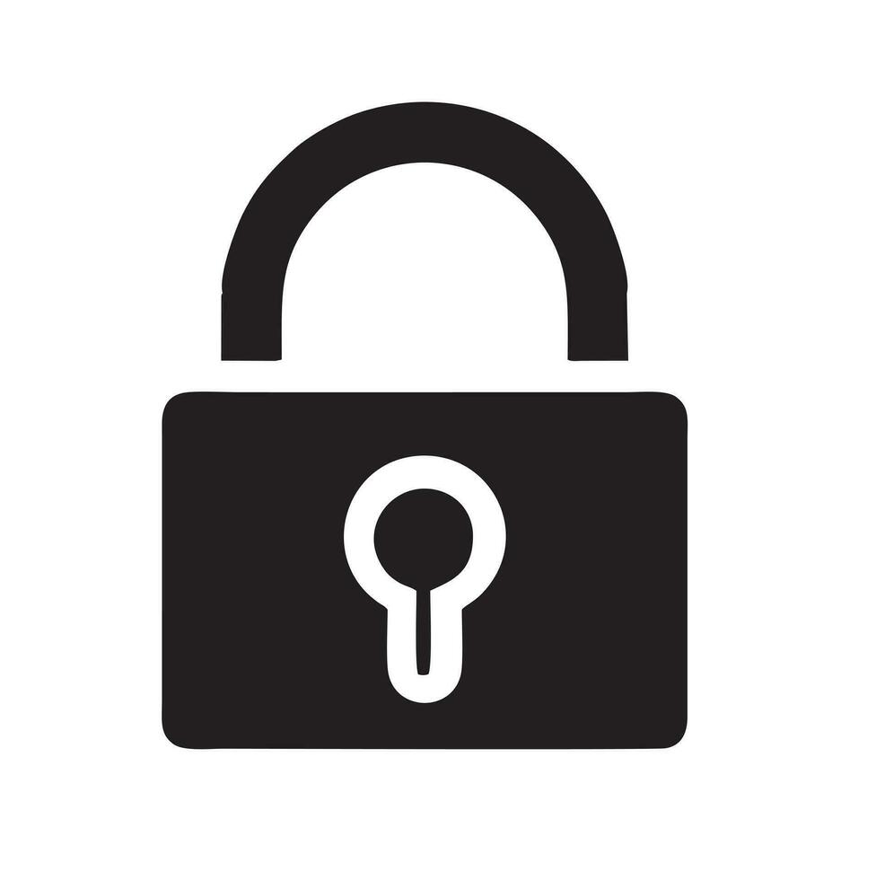 Lock security icon symbol vector image. Illustration of the key secure access system vector design. EPS 10