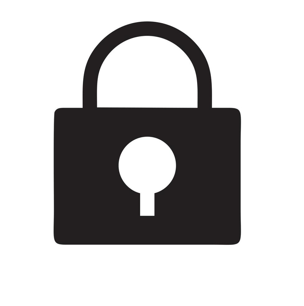 Lock security icon symbol vector image. Illustration of the key secure access system vector design. EPS 10