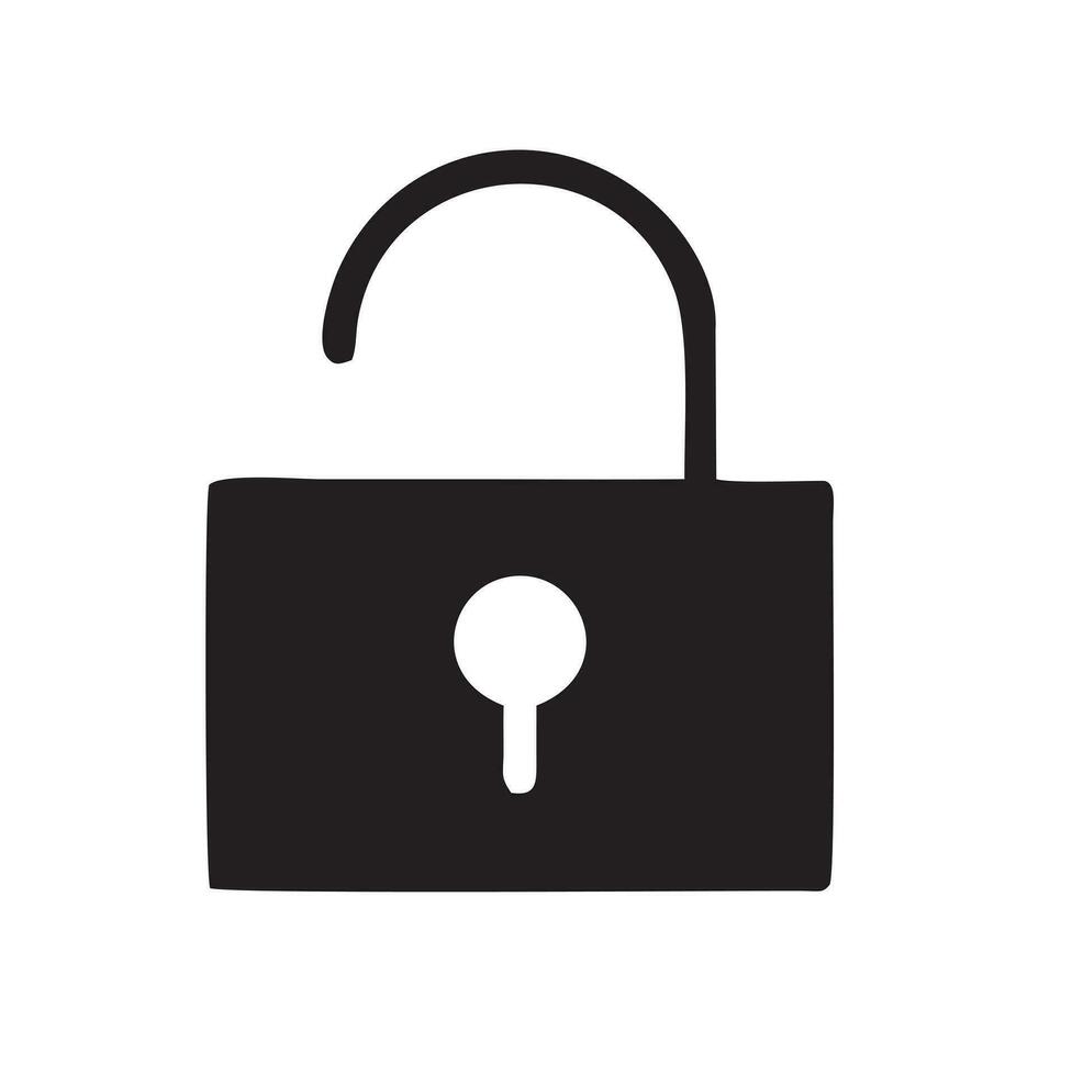 Lock security icon symbol vector image. Illustration of the key secure access system vector design. EPS 10