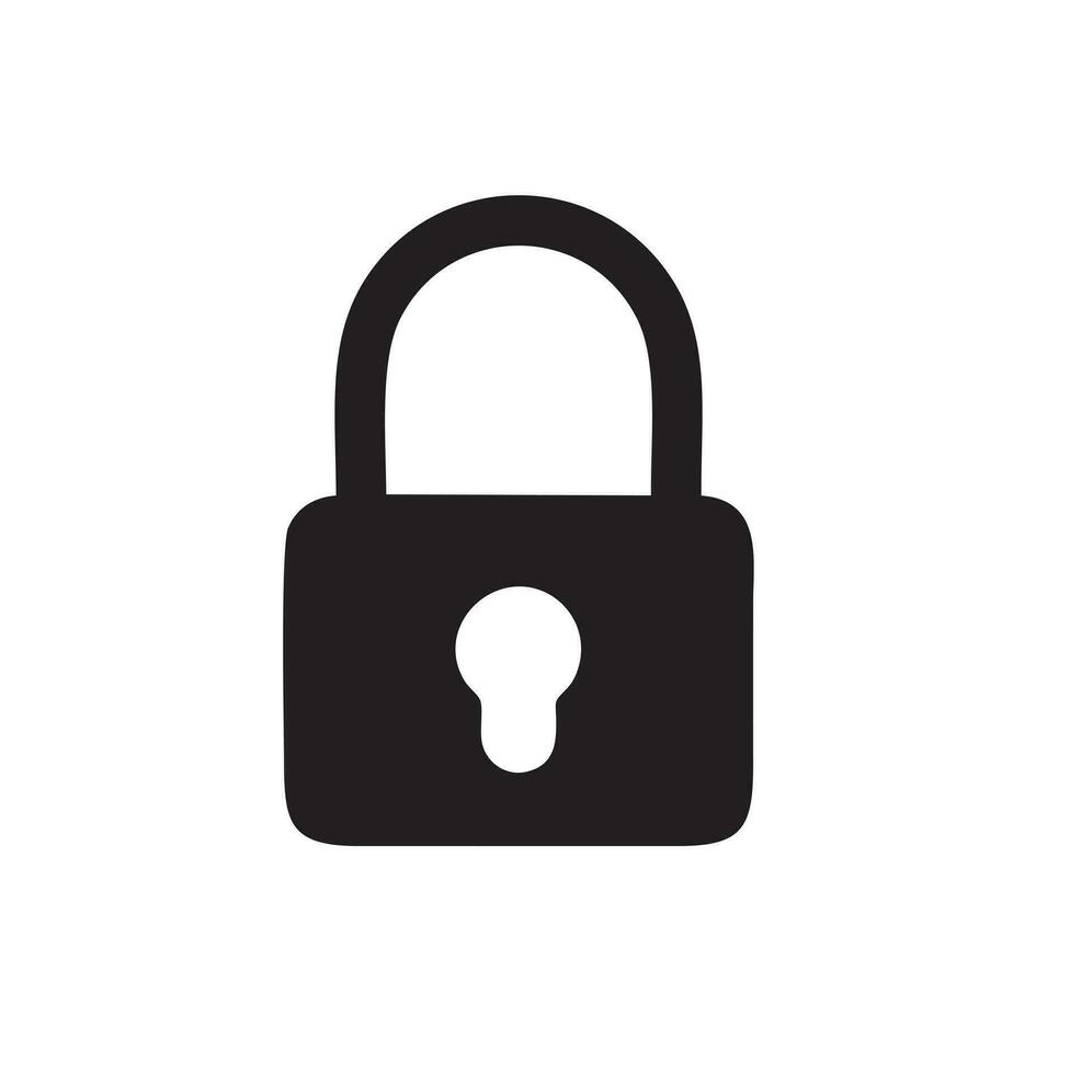 Lock security icon symbol vector image. Illustration of the key secure access system vector design. EPS 10