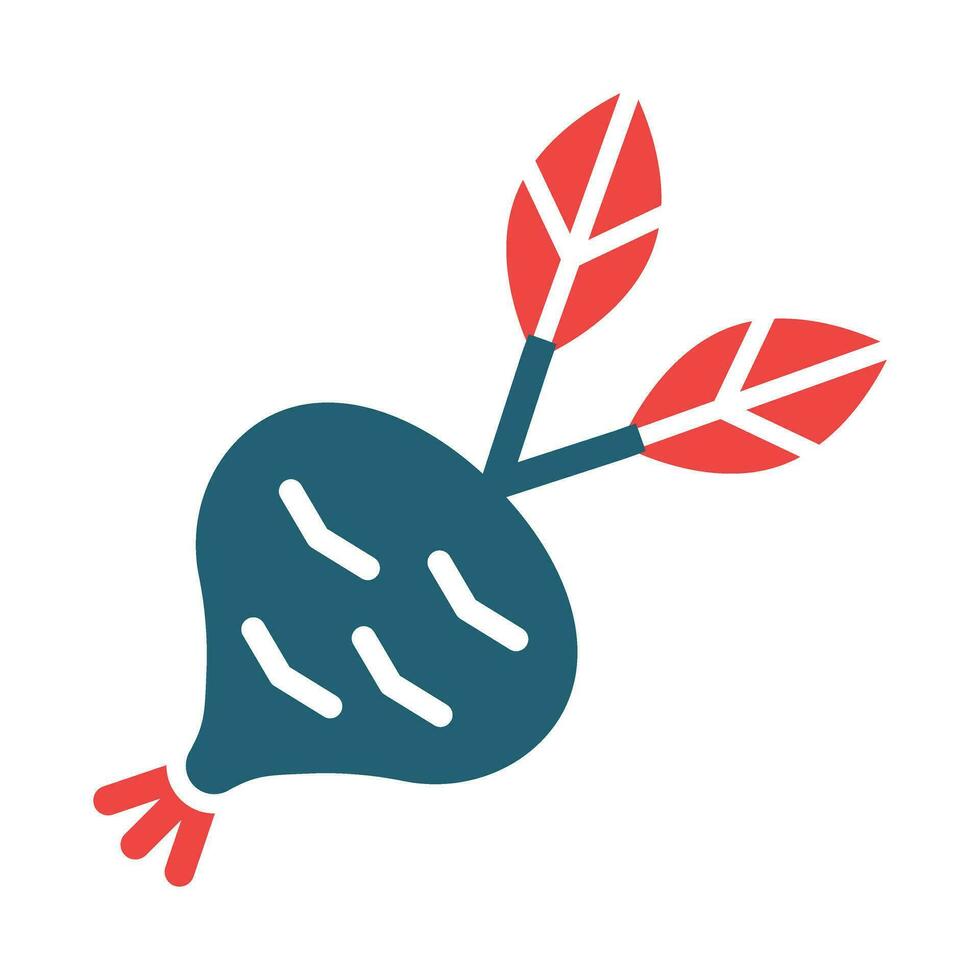 Kohlrabi Glyph Two Color Icon For Personal And Commercial Use. vector