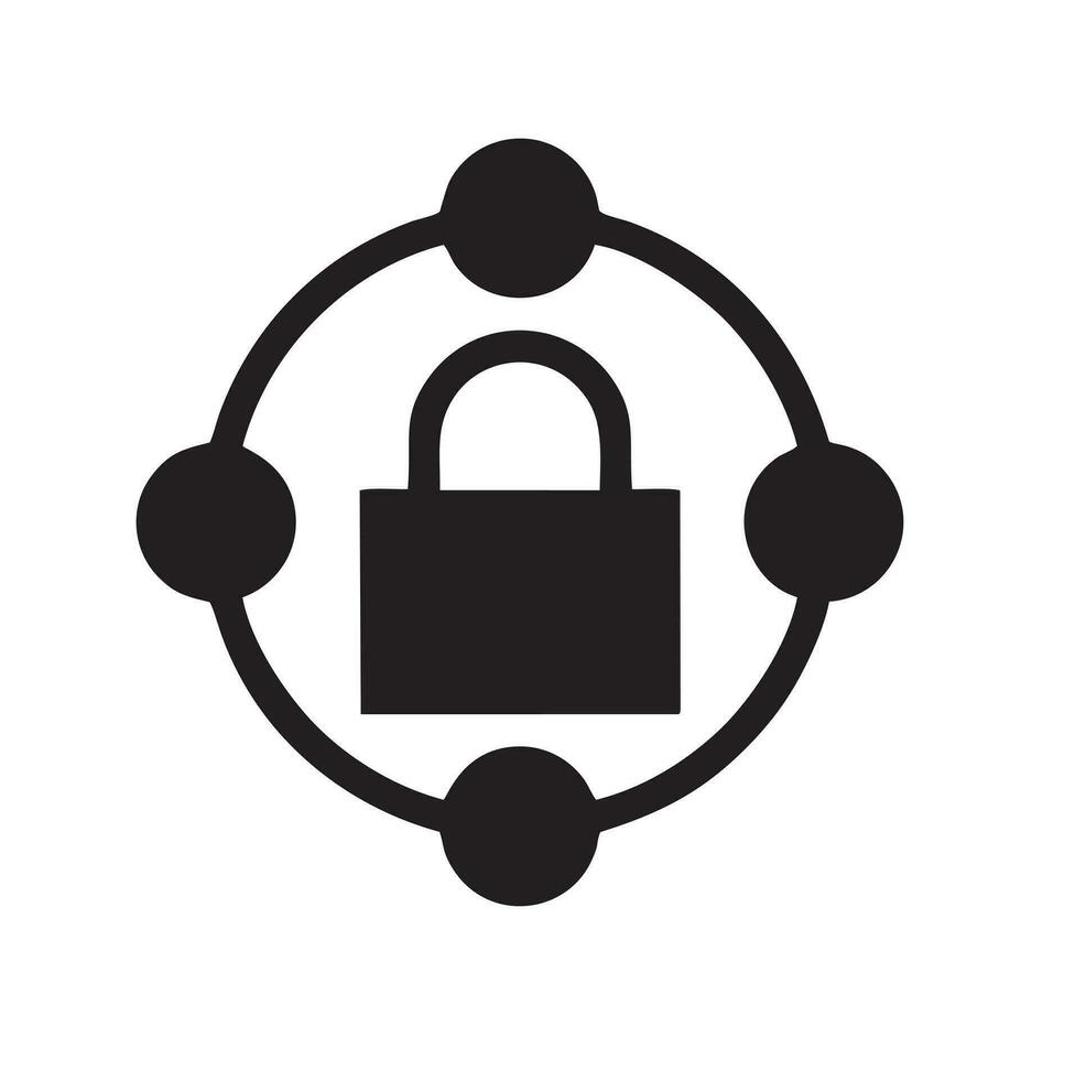 Lock security icon symbol vector image. Illustration of the key secure access system vector design. EPS 10