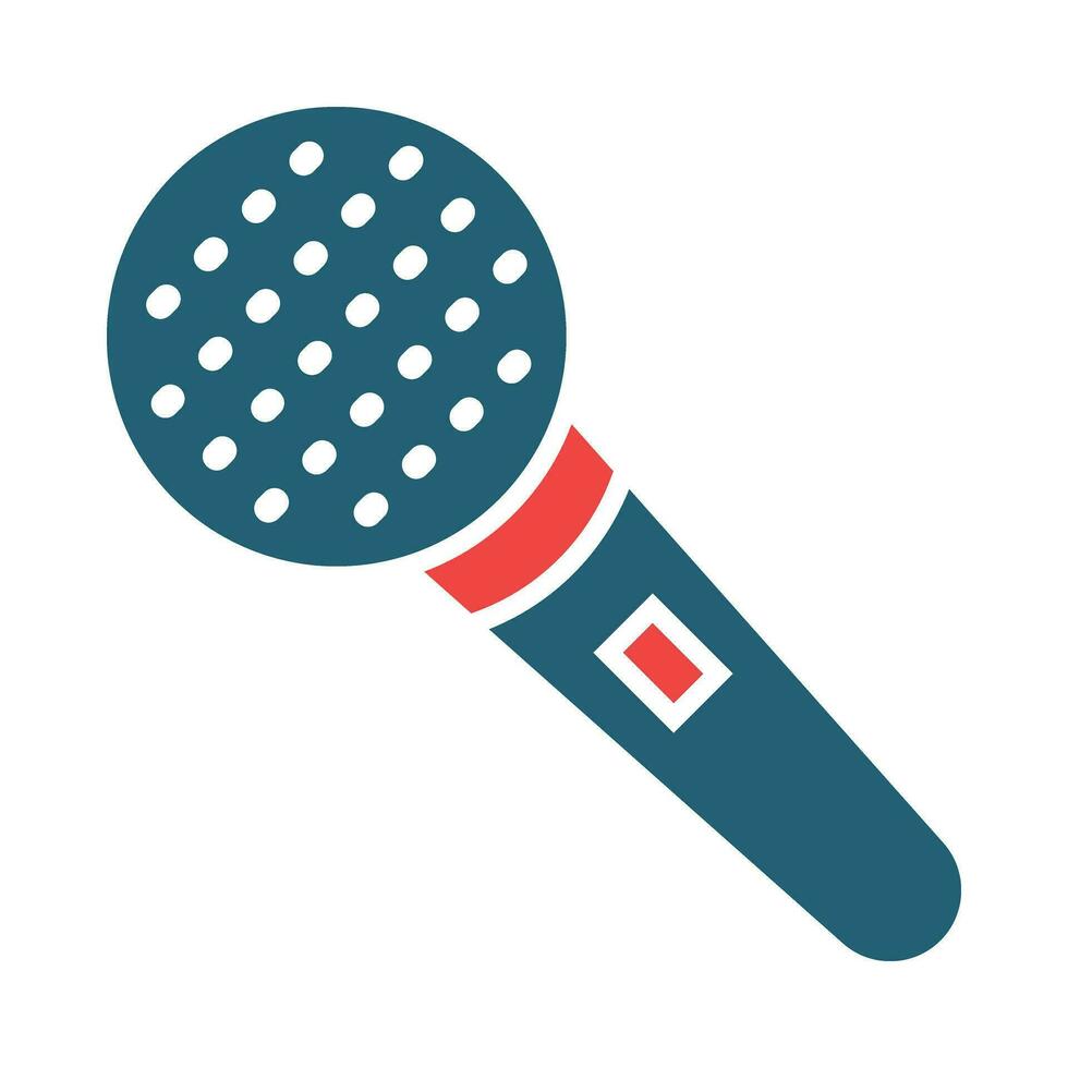 Karaoke Glyph Two Color Icon For Personal And Commercial Use. vector
