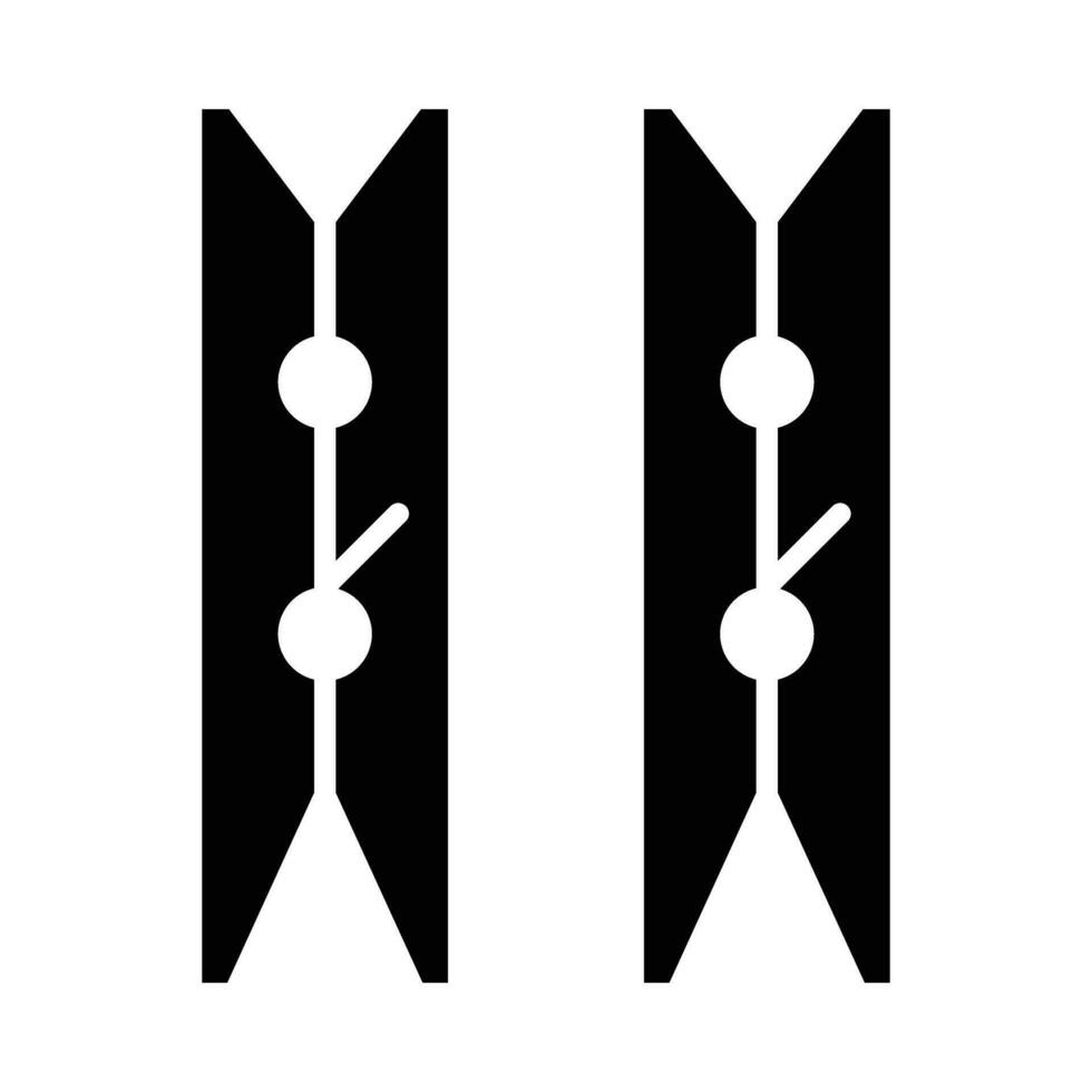 Clothes Peg Vector Glyph Icon For Personal And Commercial Use.