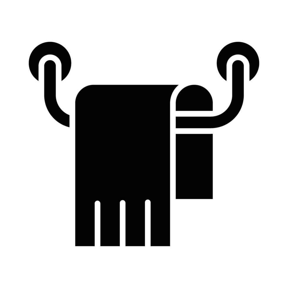 Towel Hanger Vector Glyph Icon For Personal And Commercial Use.