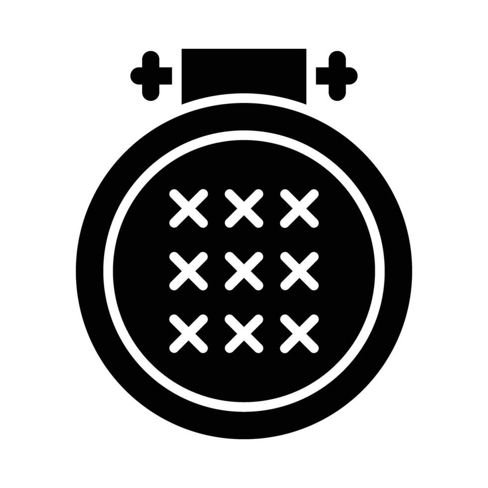 Cross Stitch Vector Glyph Icon For Personal And Commercial Use.