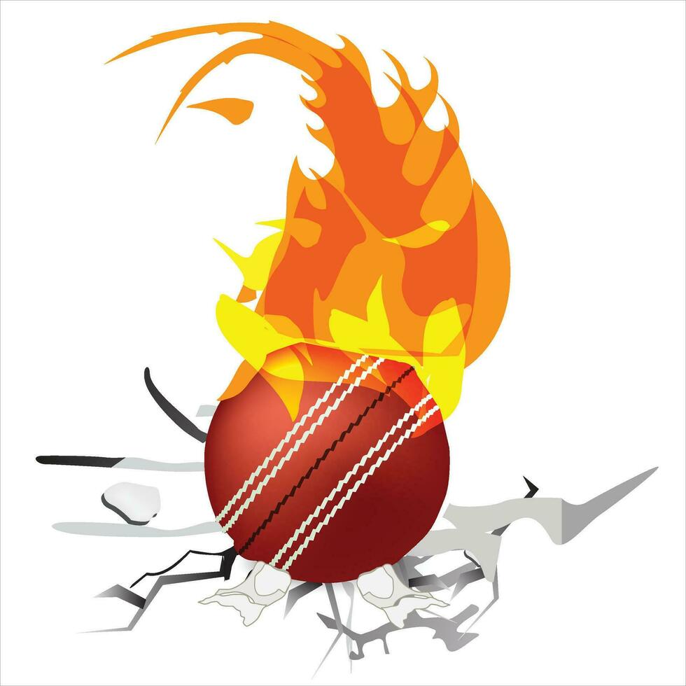 The ball fire vector art and illustration