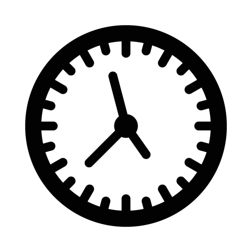 Wall Clock Vector Glyph Icon For Personal And Commercial Use. 26836921