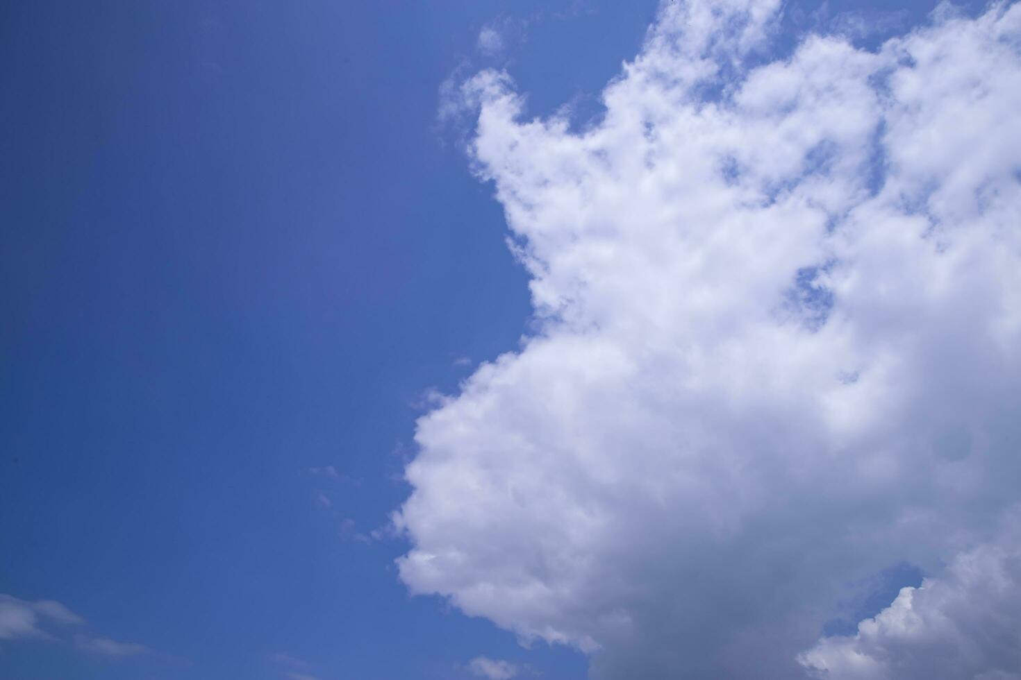 Beautiful Blue Sky With White Cloudy Dramatic Natural abstract background view photo