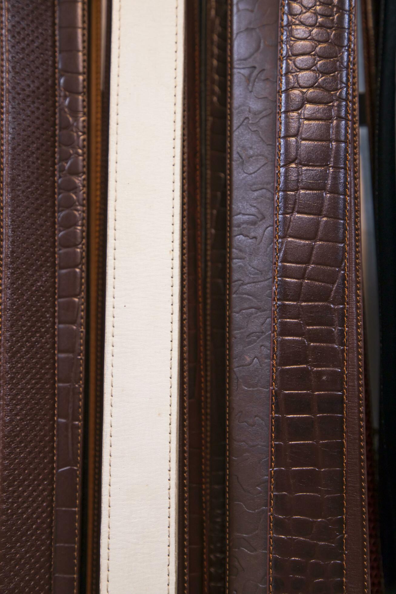 Colorful Leather Belt pattern texture can be used as a background