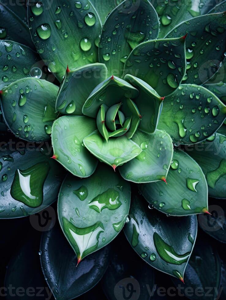 Tropical leaves with water drops on Green leaves background. Realistic leaves texture. illustration, photo