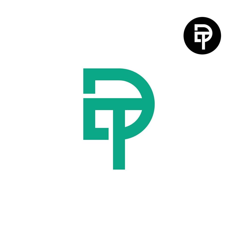 Letter DT TD Monogram Logo Design vector