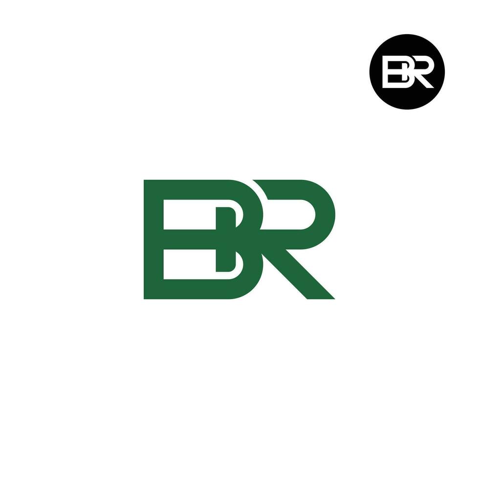 Letter BR Monogram Logo Design vector