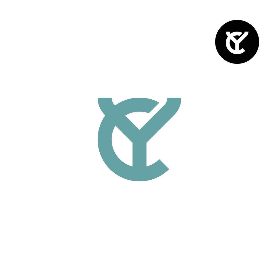 Letter CY YC Monogram Logo Design vector