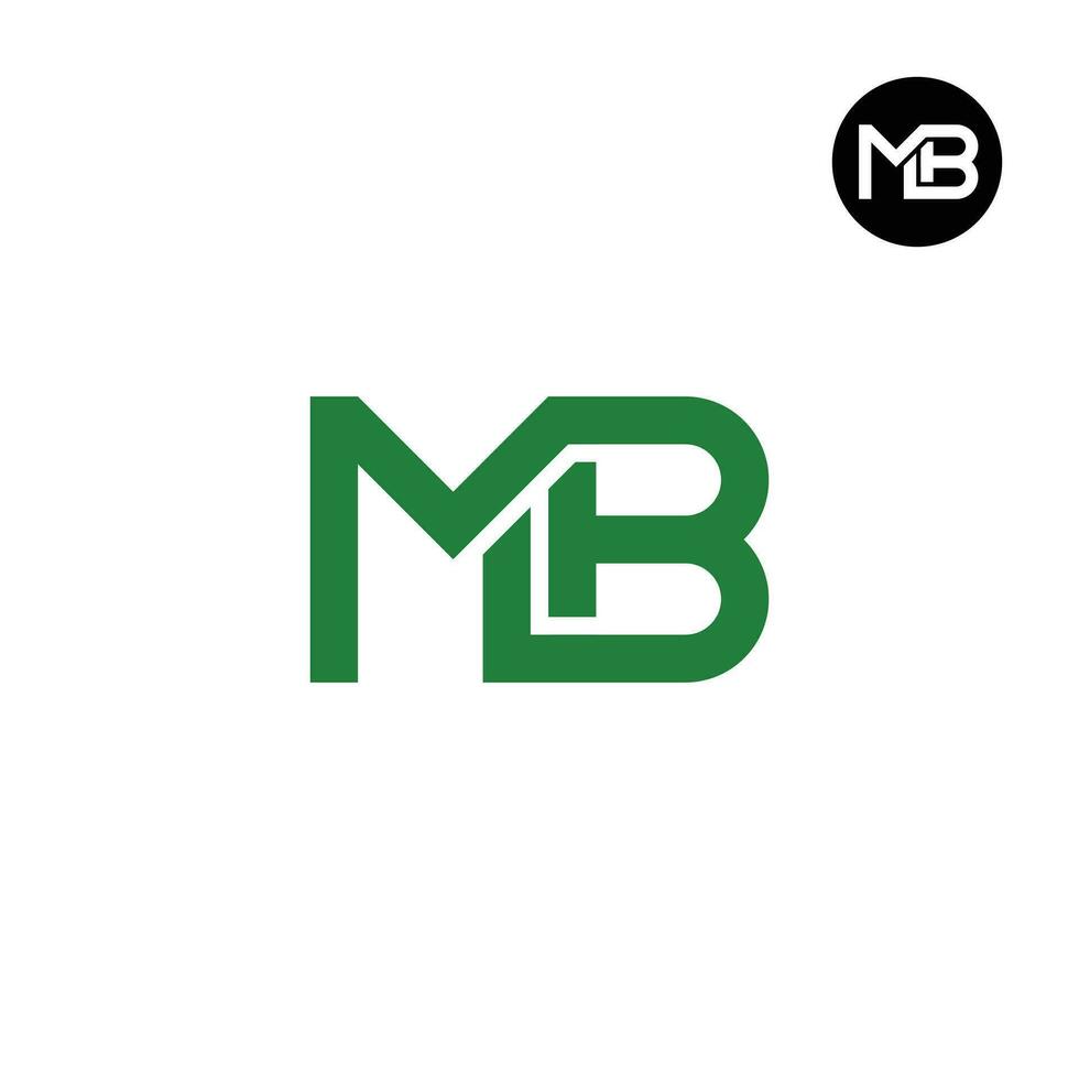 Letter MB Monogram Logo Design Simple vector